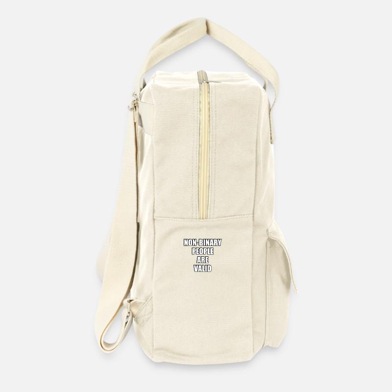 Non Binary People Are Valid - Retro Backpack - natural