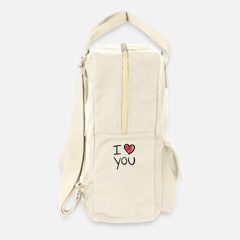i_love_you__f2 - Sac à dos rétro - blanc naturel