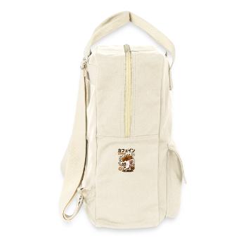 Matin café Rétro cartoon Caféine expresso - Sac à dos rétro - blanc naturel - Droite