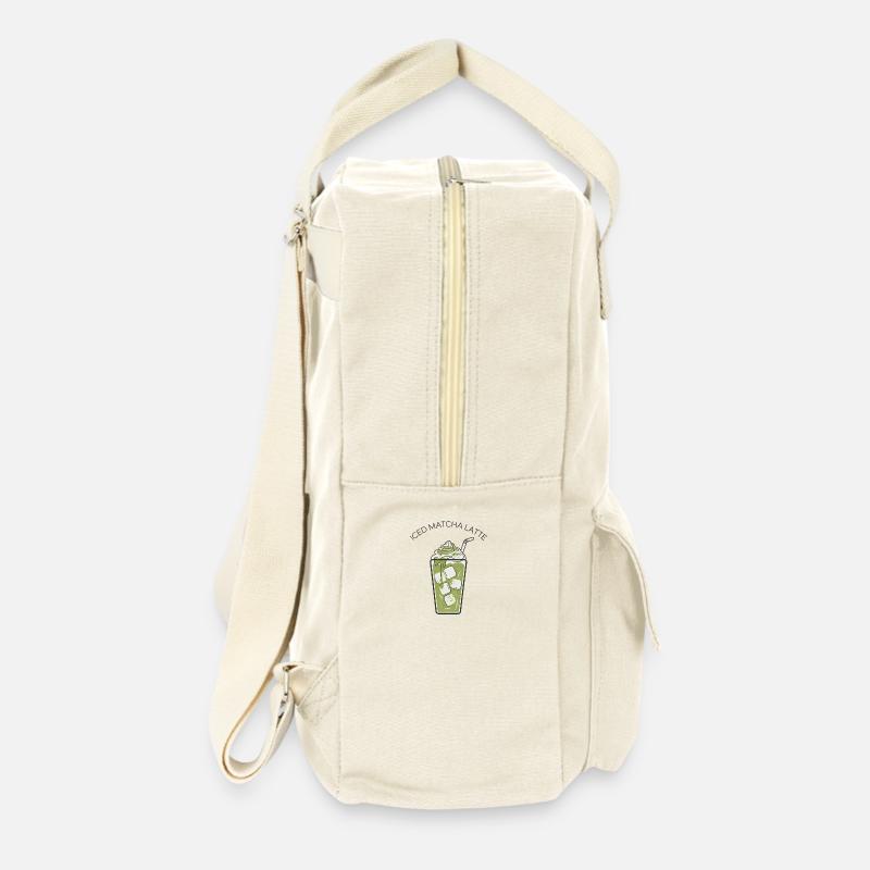 Iced Matcha Latte 2 - Retro Rucksack - Naturweiß