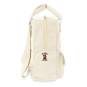 "He who saves, greases" Rescue Service Design - Retro Backpack - natural - Right