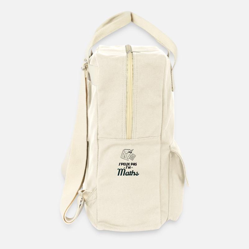 je peux pas j'ai j'ai maths cadeau humour - Sac à dos rétro - blanc naturel