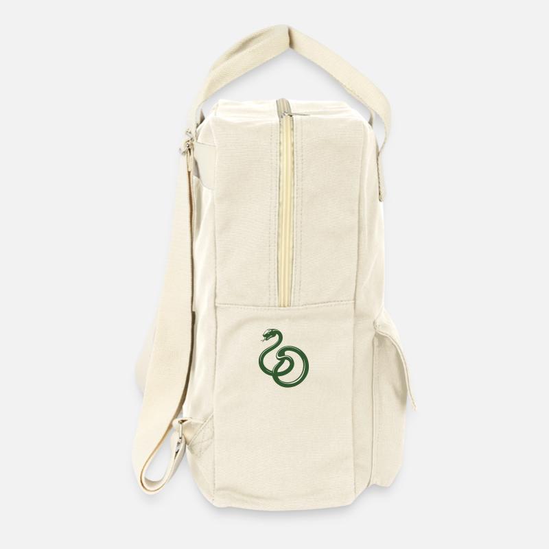Schlangen Logo - Retro Rucksack - Naturweiß