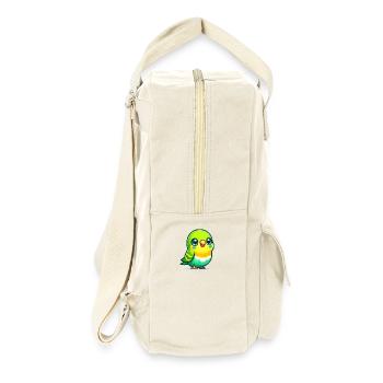Wellensittich - Retro Rucksack - Naturweiß - Rechts