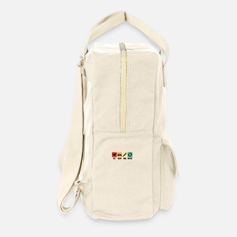 Singen Spruch Sänger Design - Retro Rucksack - Naturweiß
