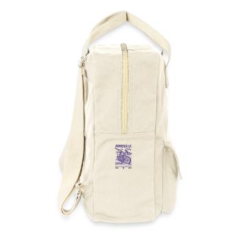 Bonneville Salzwüste Motorrad Vintage Biker - Retro Rucksack - Naturweiß - Rechts