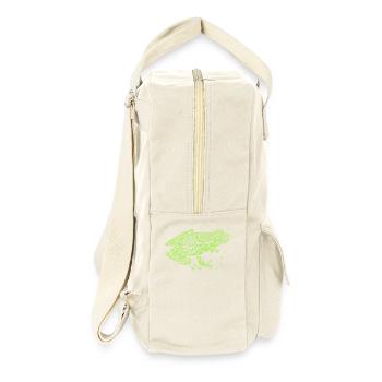 Frosch Frosch tribal mexikanischen Stil 2 - Retro Rucksack - Naturweiß - Rechts