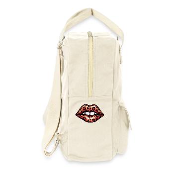 LÈVRES LÉOPARD - Sac à dos rétro - blanc naturel - Droite
