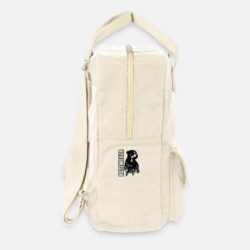 Rottweiler - Retro Rucksack - Naturweiß