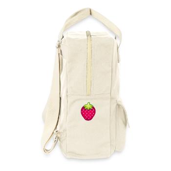 Smiley Strawberry - Retro Rucksack - Naturweiß - Rechts