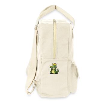 Alligator Cartoon Couronne - Sac à dos rétro - blanc naturel - Droite