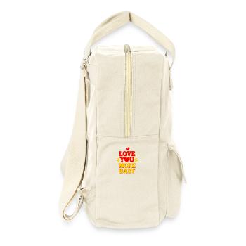 I Love You My Love T-Shirt zum Valentinstag Geschenk - Retro Rucksack - Naturweiß - Rechts