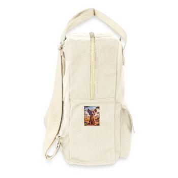 super cute african animals– harpy - Retro Backpack - natural - Right