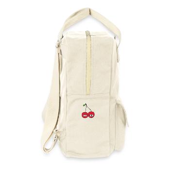 Kirschen - Retro Rucksack - Naturweiß - Rechts