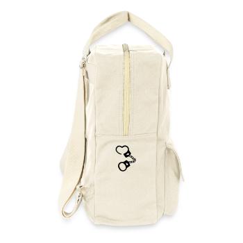 Handschellen - Retro Rucksack - Naturweiß - Rechts