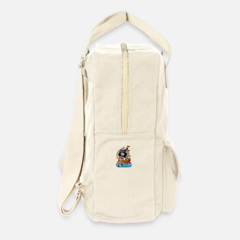 Pirate avec une pieuvre comme costume de pirate - Sac à dos rétro - blanc naturel