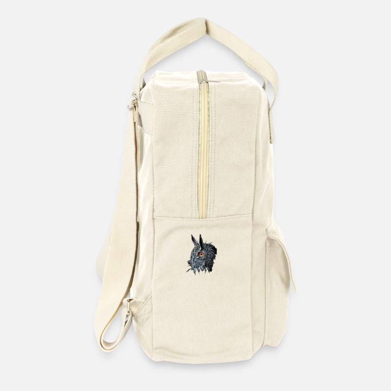 Uhu /Bubo Bubo/Hibou - Sac à dos rétro - blanc naturel