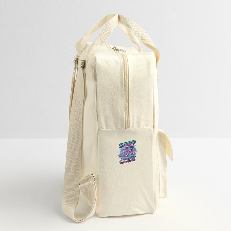 Code de vitesse Cyberpunk Robot Surf Tech Art Sac à dos rétro