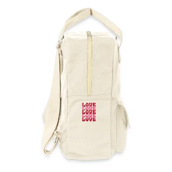 Liebe Liebe Liebe Liebe - Retro Rucksack - Naturweiß - Rechts