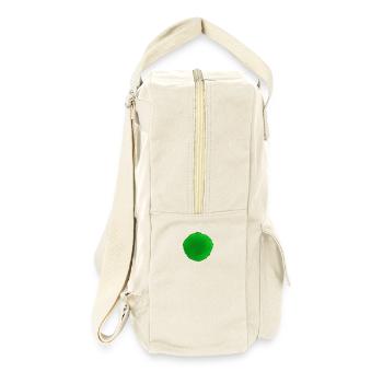 Punkt Grün - Retro Rucksack - Naturweiß - Rechts