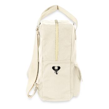 Elefant - Retro Rucksack - Naturweiß - Rechts