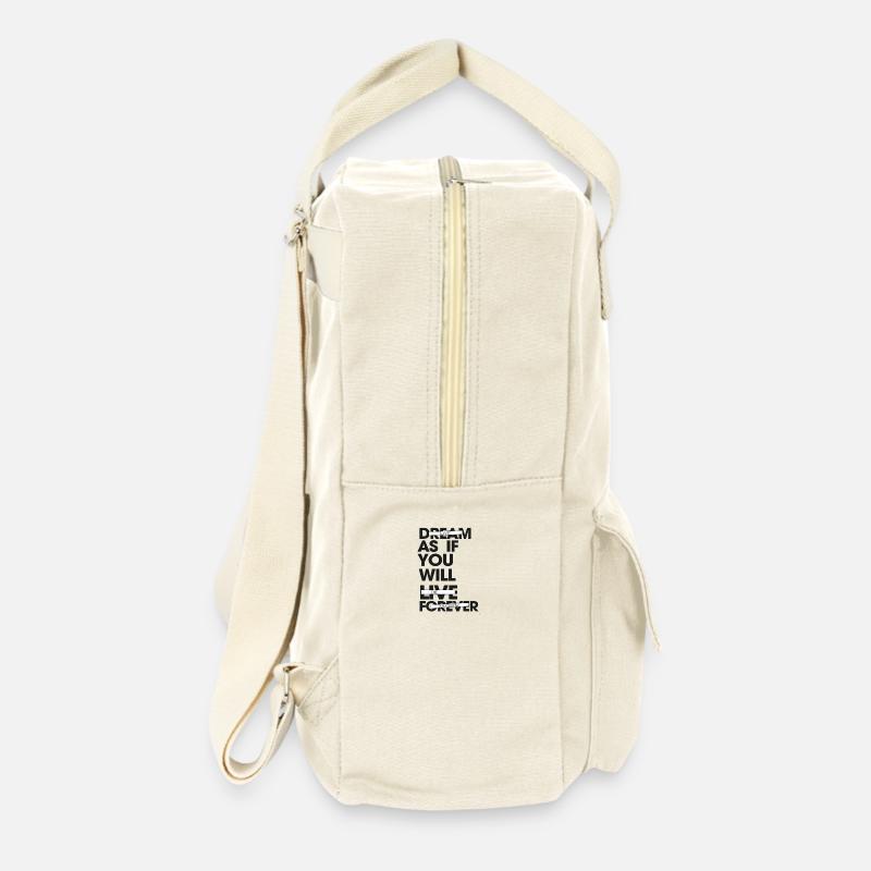 Leben, als ob Sie morgen sterben - Retro Rucksack - Naturweiß