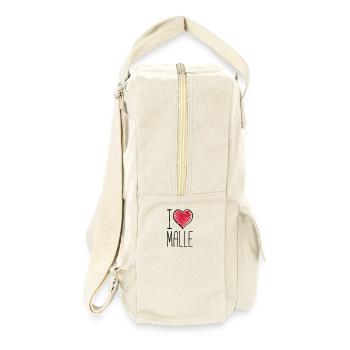 i love malle - Retro Rucksack - Naturweiß - Rechts