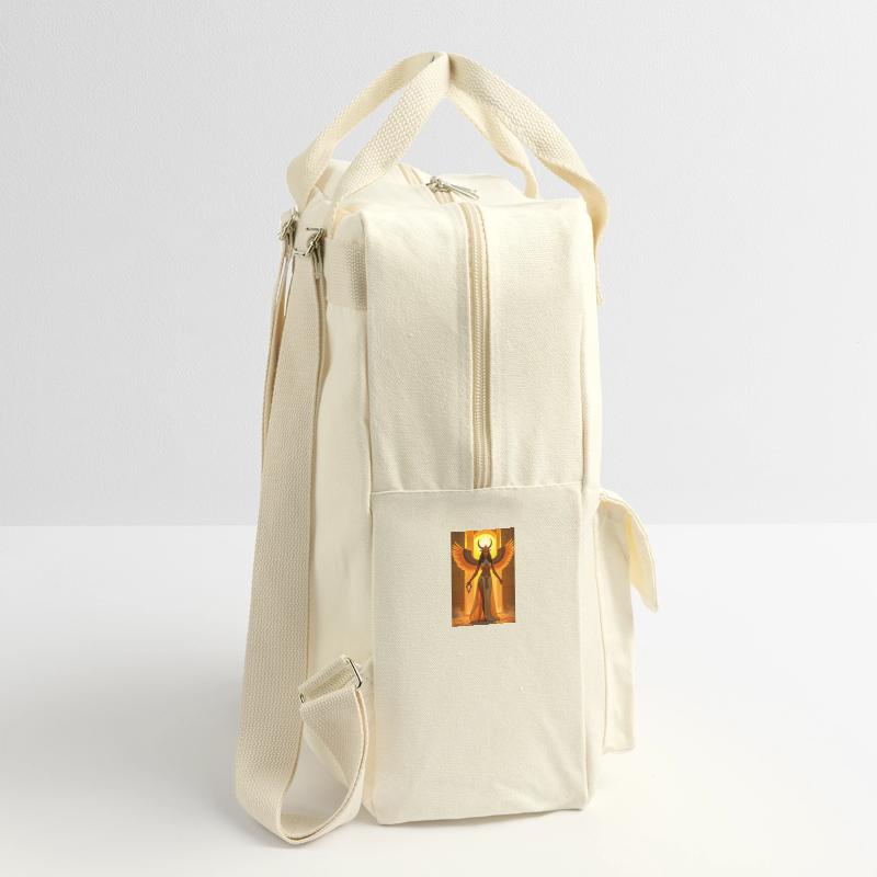 Isis, winged goddess with solar disk Retro Backpack