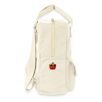 Cooler Kürbis mit Sonnenbrille - Retro Rucksack - Naturweiß - Rechts
