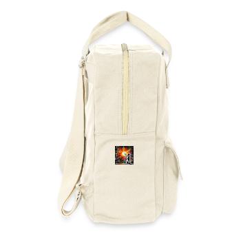 Kein Banksy - Malen gegen die Dunkelheit - Retro Rucksack - Naturweiß - Rechts