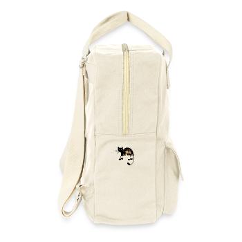 Katze - Retro Rucksack - Naturweiß - Rechts