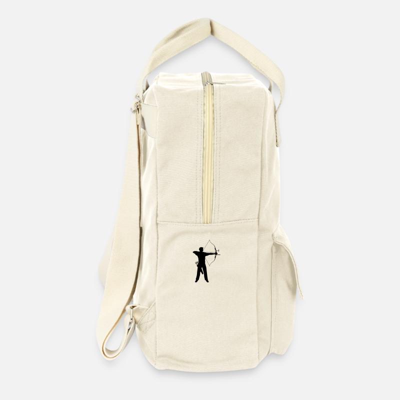 tir a l'arc -bow and arrows - Sac à dos rétro - blanc naturel