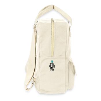 Ein Gehirn Viele Beine Synchronschwimmen Schwimmer - Retro Rucksack - Naturweiß - Rechts