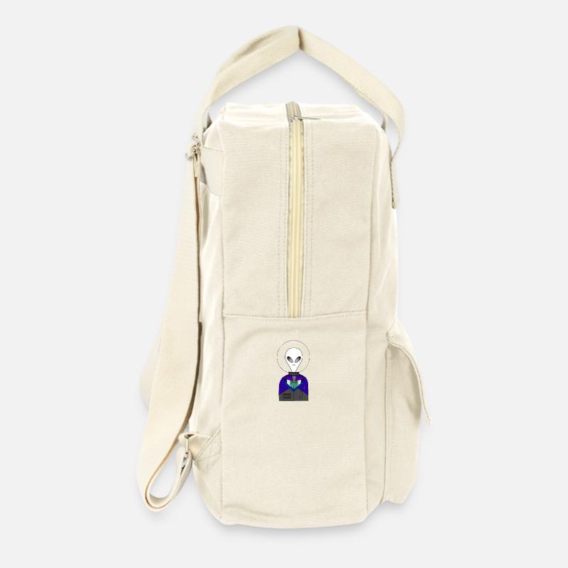 Galactic Explorer Alien - Retro Rucksack - Naturweiß