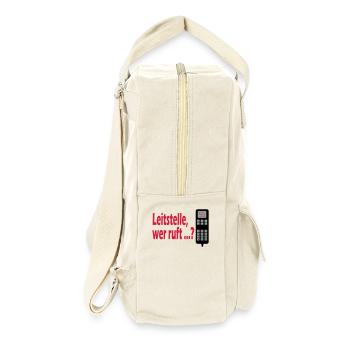 Leitstelle wer ruft? - Retro Rucksack - Naturweiß - Rechts