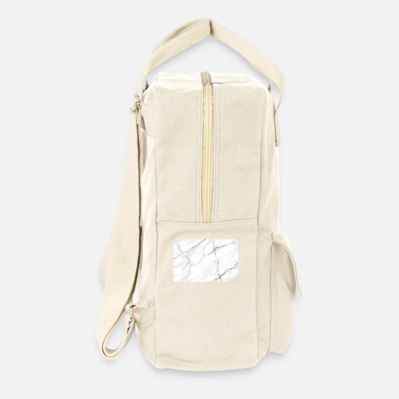 White Marble - Retro Backpack - natural