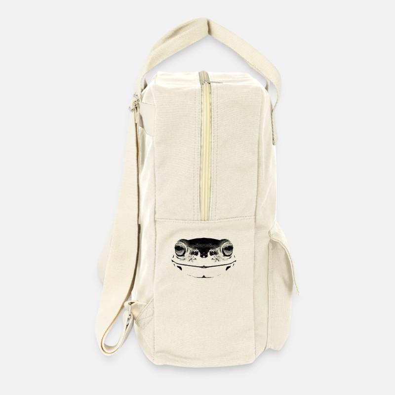 Frosch / Gesicht / frog Face - Retro Backpack - natural