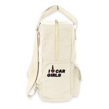I love car girls / Auto Tuning Designs - Retro Rucksack - Naturweiß - Rechts