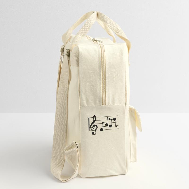 Personnel aigus avec des notes Sac à dos rétro