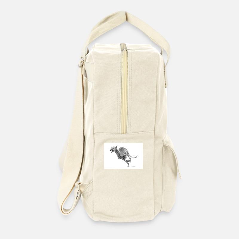 Windhund Poster - Retro Rucksack - Naturweiß