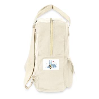 Münchner Kindl avec Munich Skyline - Sac à dos rétro - blanc naturel - Droite