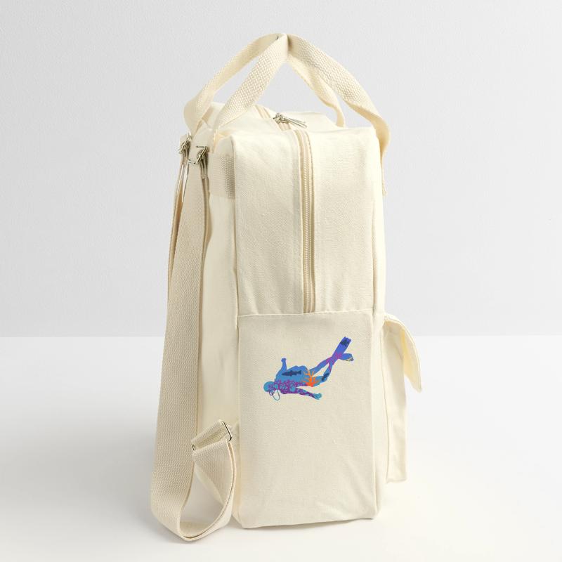 Diver Underwater Silhouette Gift Retro Backpack