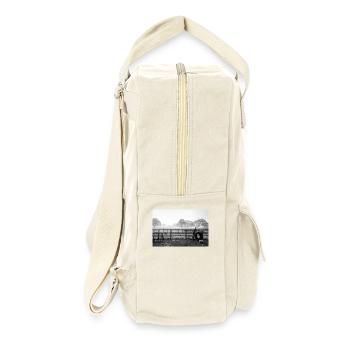 Auf dem Bauernhof im Regen - Retro Rucksack - Naturweiß - Rechts