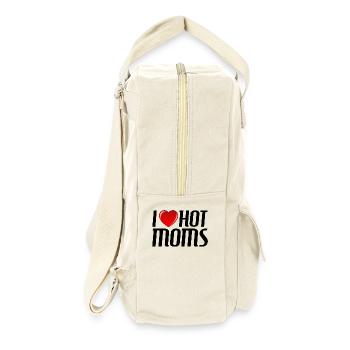 I love hot moms - Retro Rucksack - Naturweiß - Rechts
