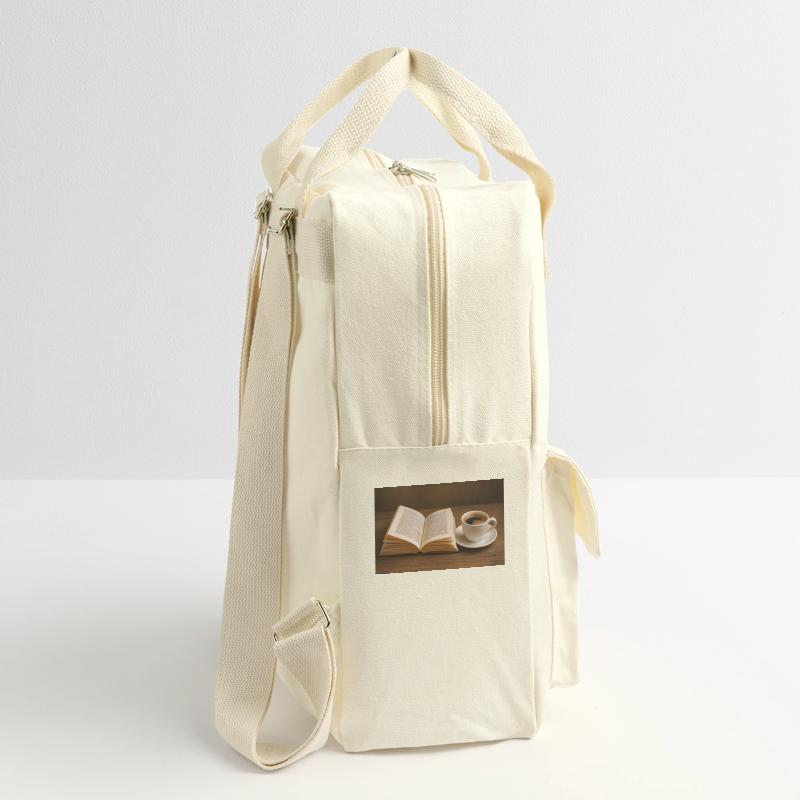 Buch und Kaffee Retro Rucksack