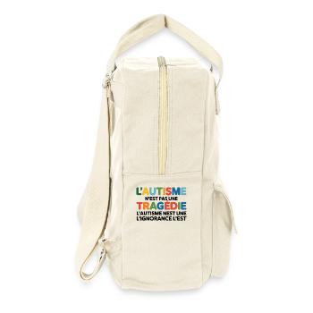 Autismus ist keine Tragödie - Retro Rucksack - Naturweiß - Rechts
