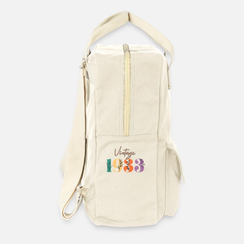 Vintage 1933 Floral - Retro Backpack - natural