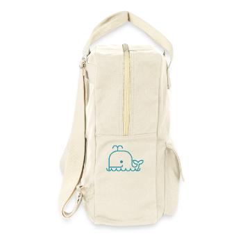 Whale - Retro Rucksack - Naturweiß - Rechts