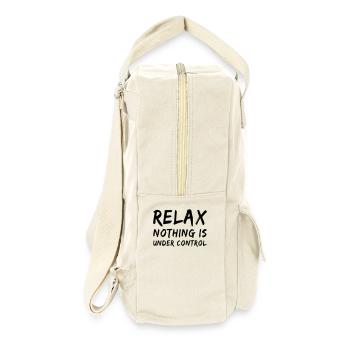 Entspann dich, nichts ist unter Kontrolle - Retro Rucksack - Naturweiß - Rechts