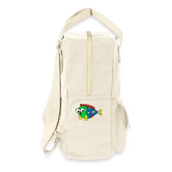 Fisch - Retro Rucksack - Naturweiß - Rechts
